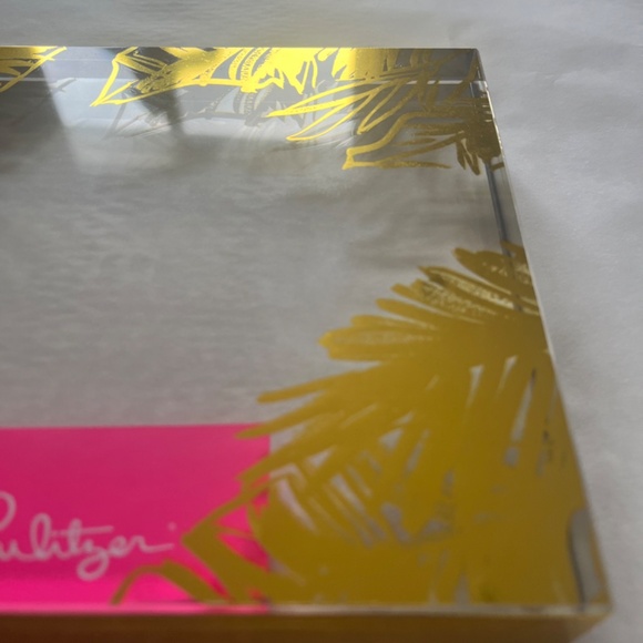 NEW Lilly Pulitzer Gold Printed Palm Leaves Picture Frame Home Decor Picture - Picture 6 of 8